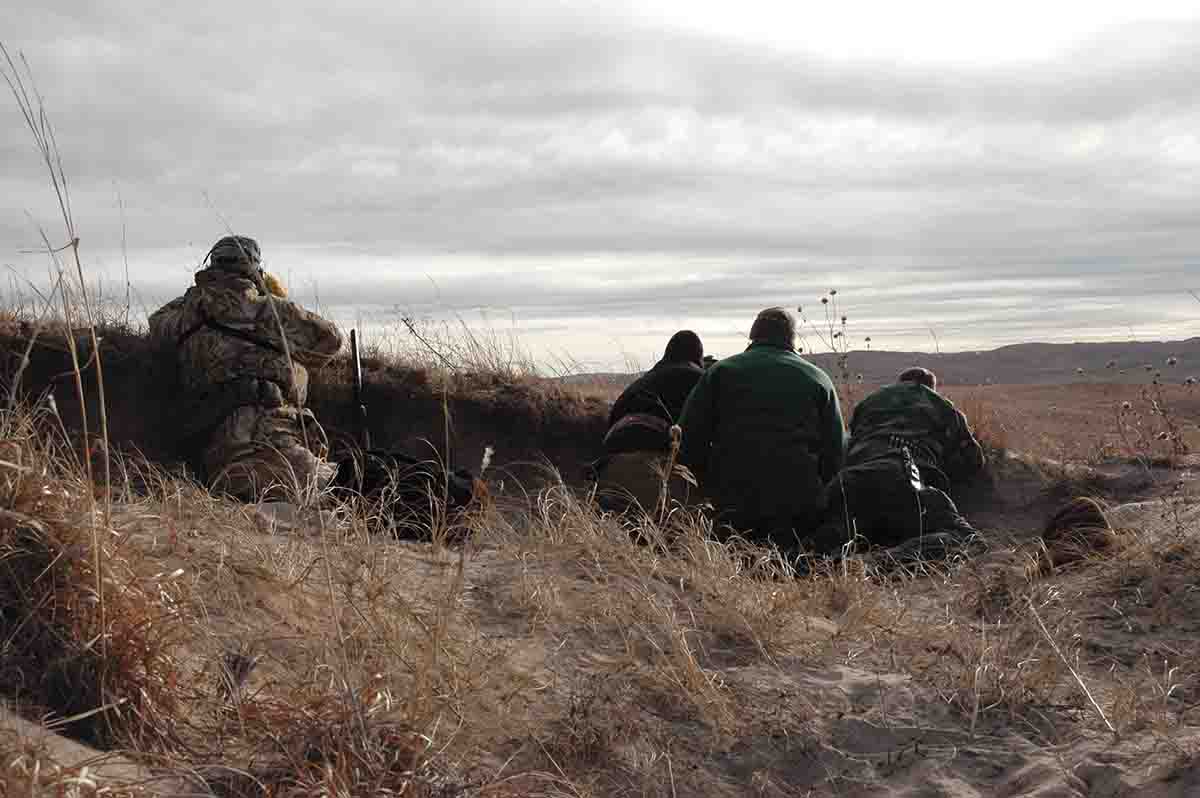 Situations like this are common in the field, so marksmanship should be practiced from unusual positions before hunting.